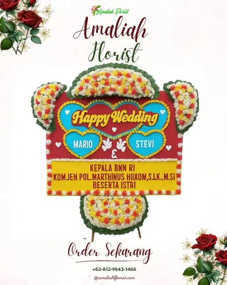 Papan Bunga Pernikahan Jarak